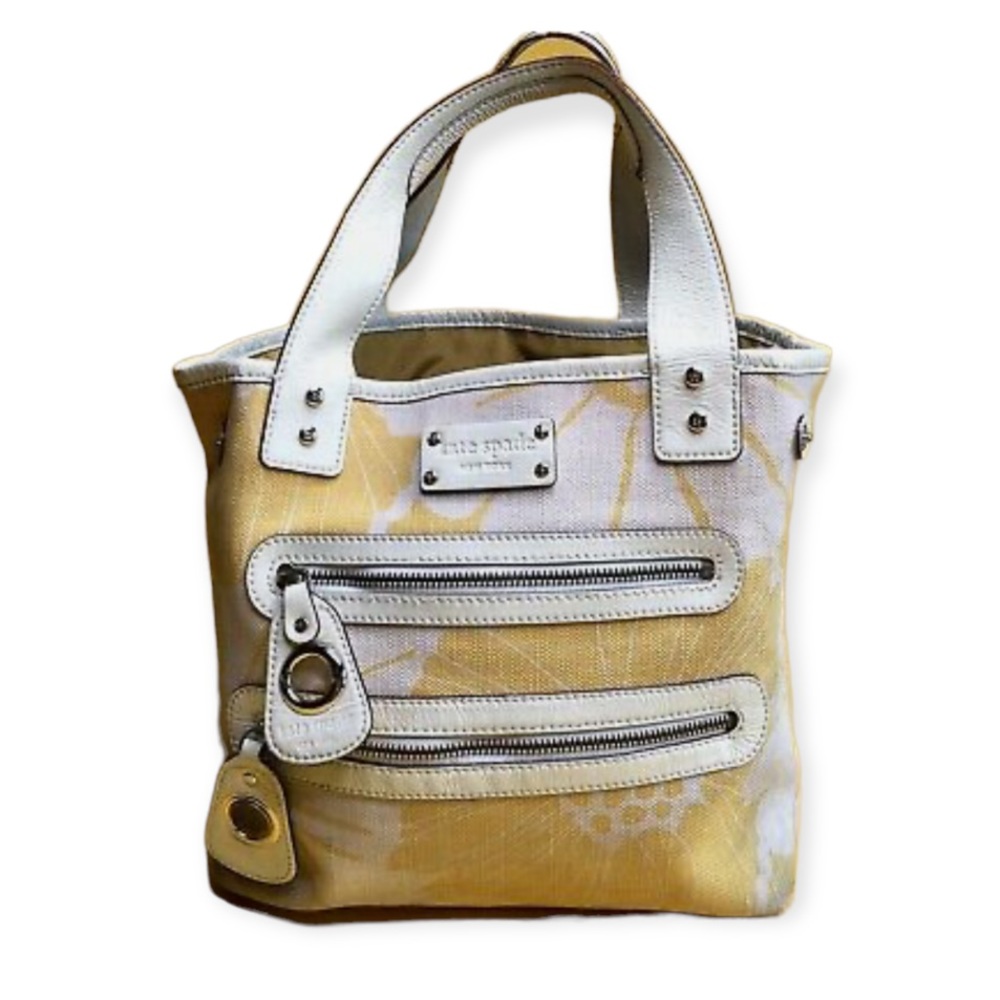 Kate Spade Yellow Floral Canvas Tote Bag